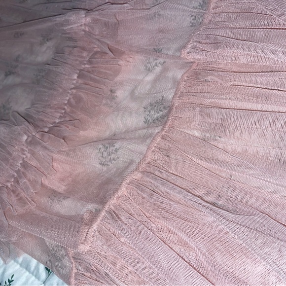 Pink Sheer Ruffled Skirt - Picture 2 of 3